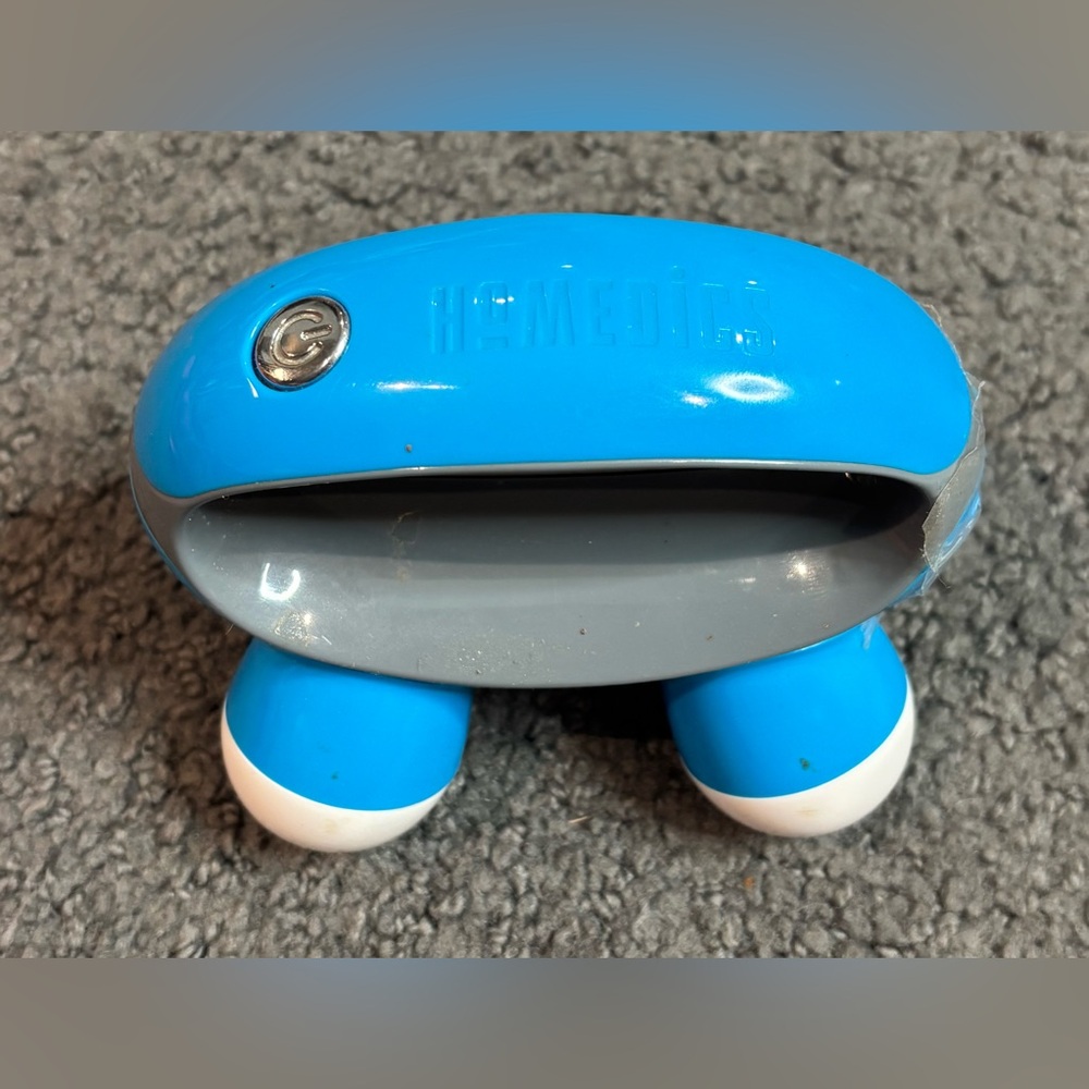 Homedics Quatro Mini Hand Held Massager Battery Operated Blue